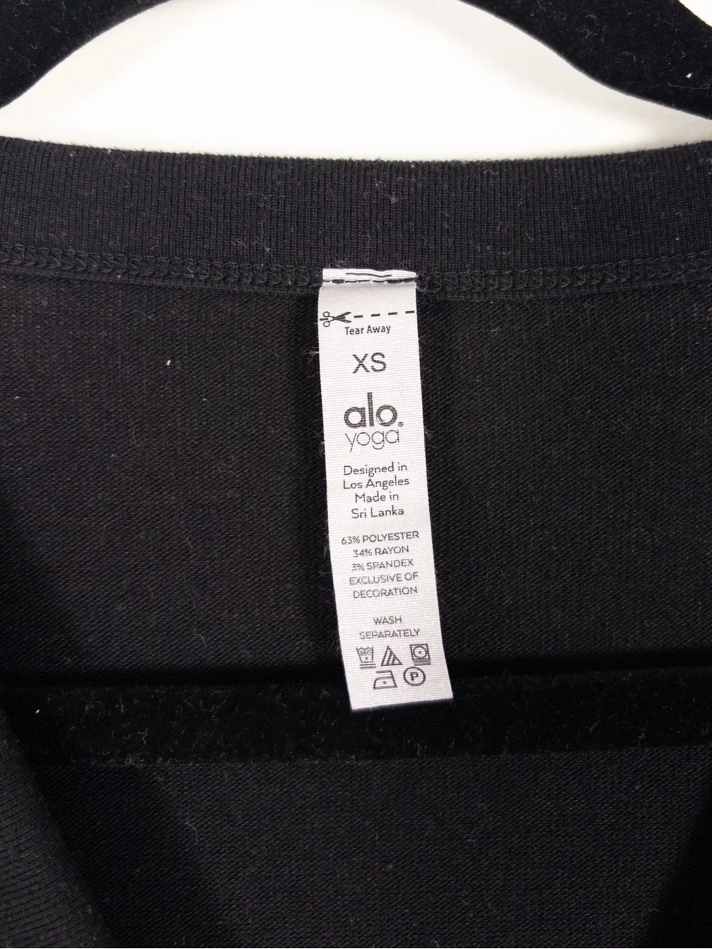 Alo Yoga Black Soho Cropped Pullover Henley Top